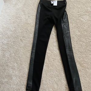 Black leather Cache Pants